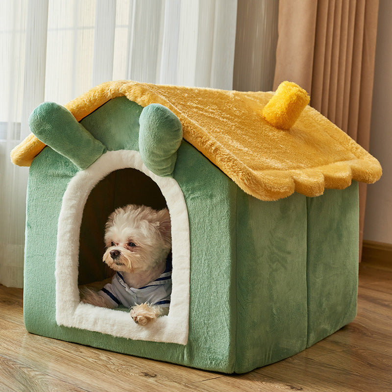 Removable And Washable Small Dog Teddy Cat Litter Closed Dog House