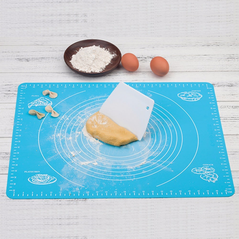 Silicone Baking Mat for Pastry Rolling with Measurements Pastry Rolling Mat, Reusable Non-Stick Silicone Baking Mat