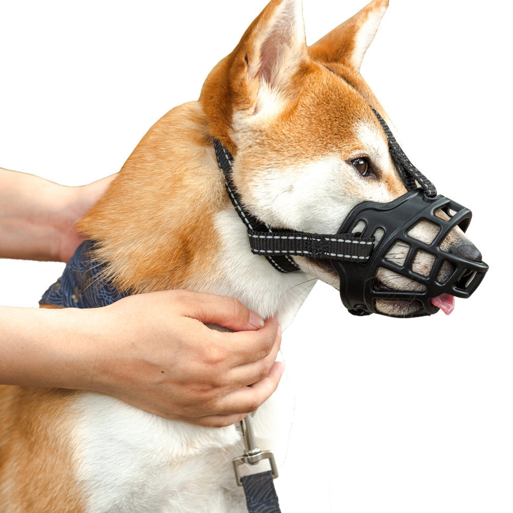 Dog Muzzle Prevents Random Eating, Bite And Barking, Adjustable