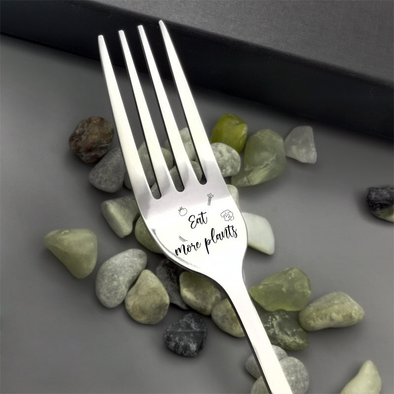 European and American cake fruit rust steel fork