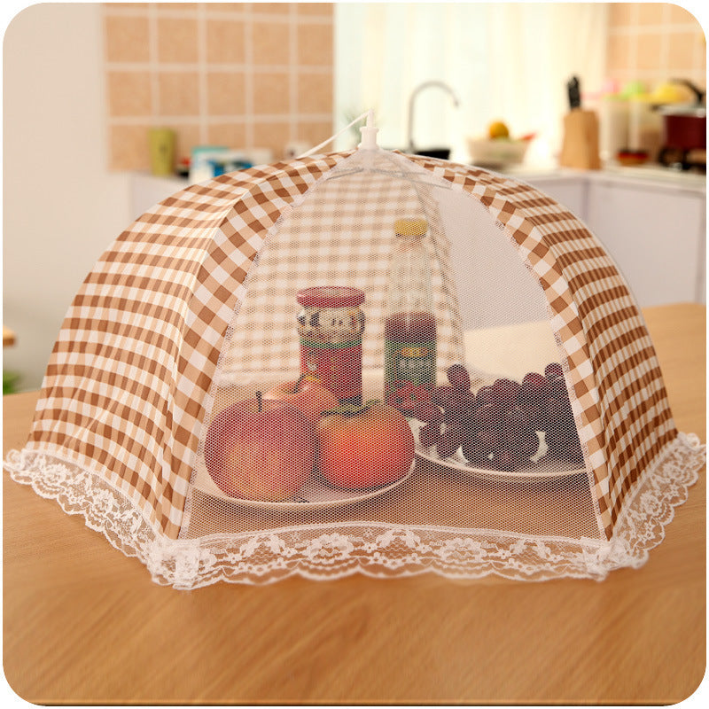 Dust-proof folding food dish cover anti-fly table cover table cover