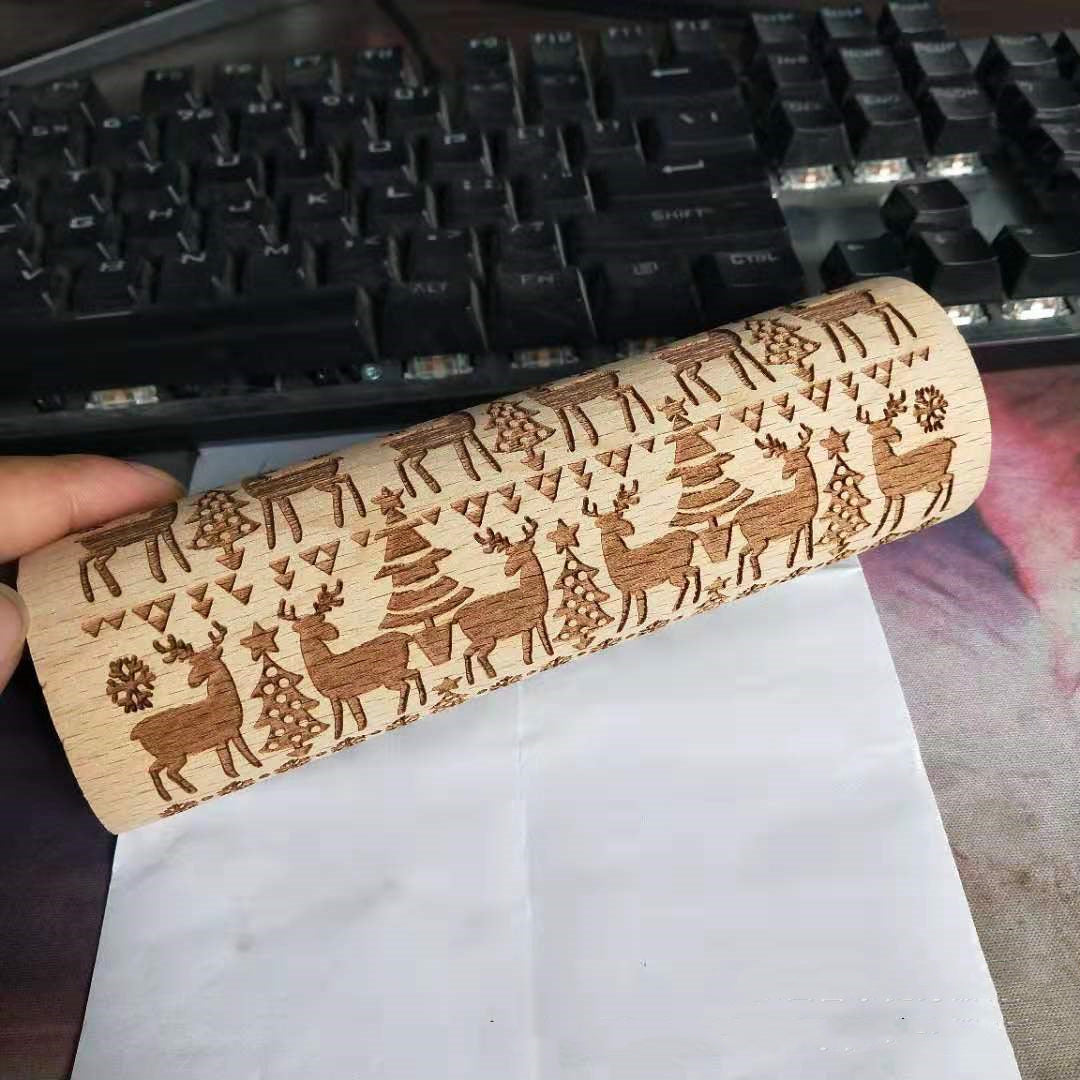 roller printed cookie dough stick