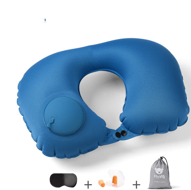 Portable Travel Inflatable U-Shaped TPU Pillow