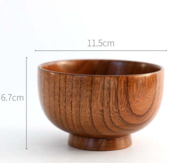 Wooden round wooden bowl