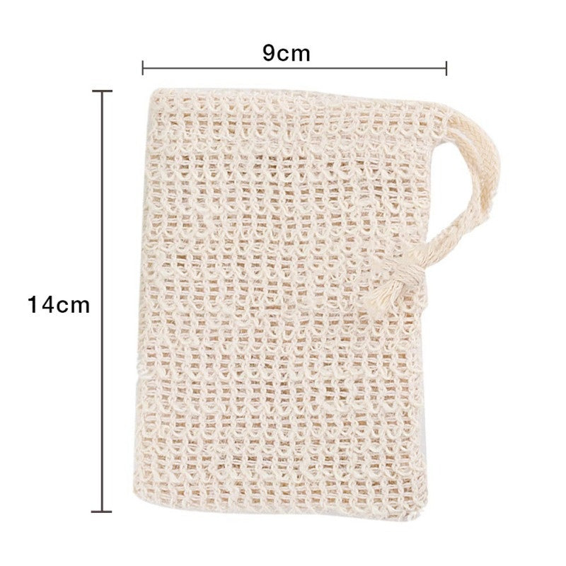 Cotton and linen foaming net soap bag