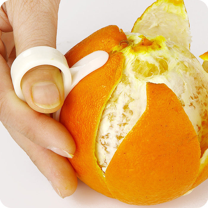 Snail peeling orange