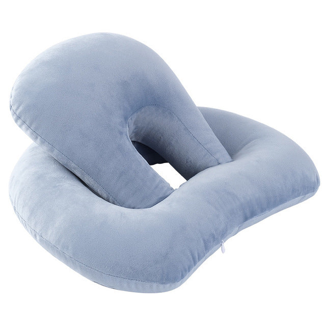 U-Shaped Desk Nap Pillow Neck Supporter Seat Cushion Headrest Travel Neck Pillow With Arm Rest