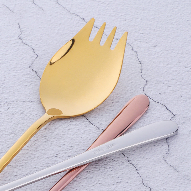 304 stainless steel thickened two-in-one spoon fork