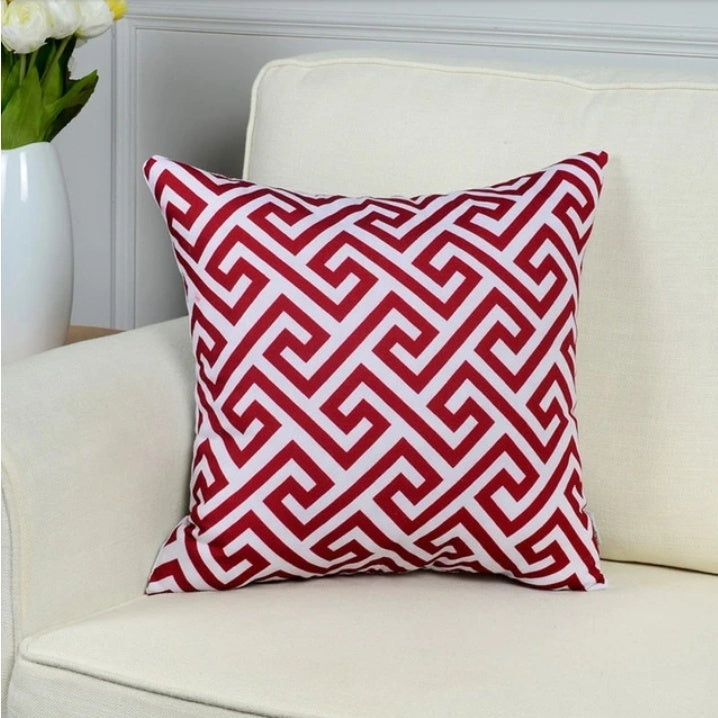 Geometric short plush pillowcase cushion cover