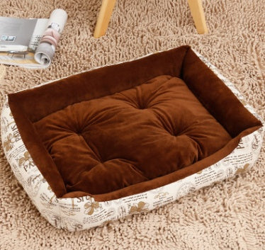 Kennel pet supplies in the large dog pet nest Golden Retriever dog bed autumn and winter cotton dog mat