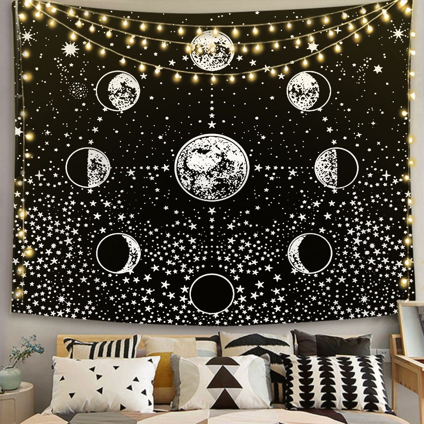 Tapestry Black And White Series Printed Home Hanging Cloth