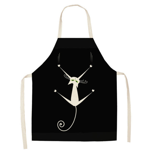 Cute Cartoon Cat In Apron