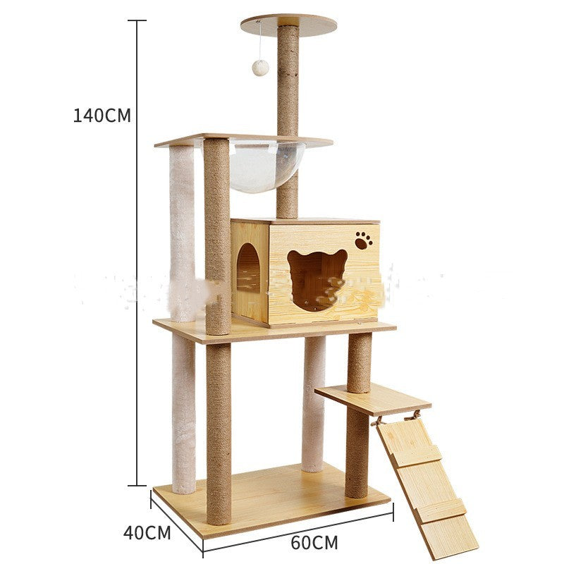 Cat Crawl Nest Scratching Board Tree Supplies Pet Toy Space Capsule