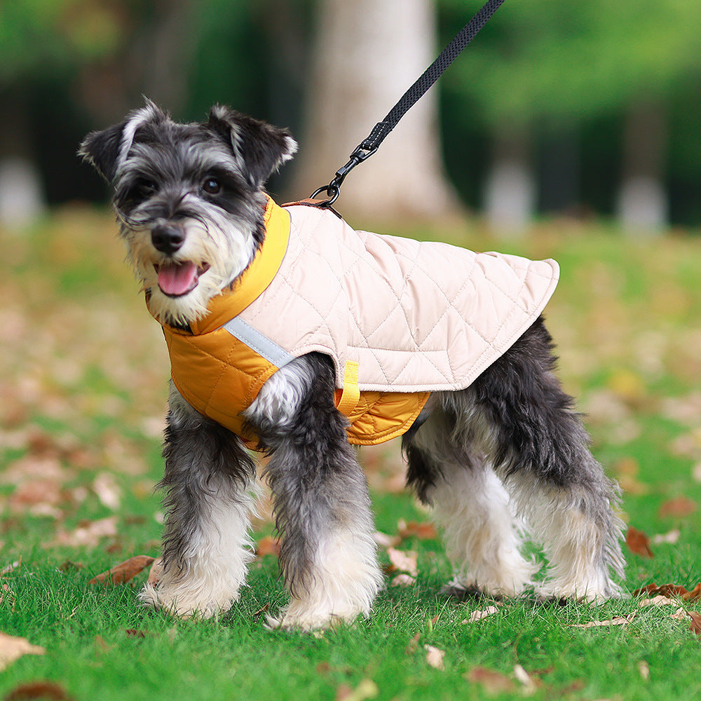 New Style Pet Clothes Reflective Warm Cotton Padded Coat