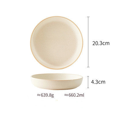 Pure Color Matte Ceramic Plate