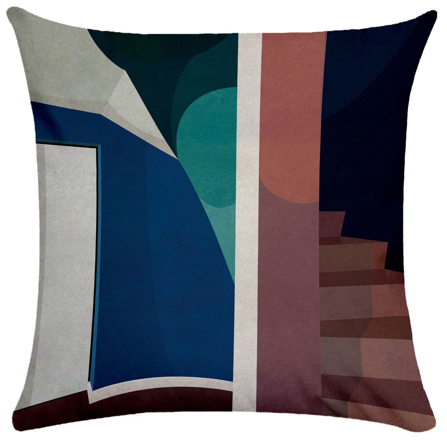 Geometric building pillowcase