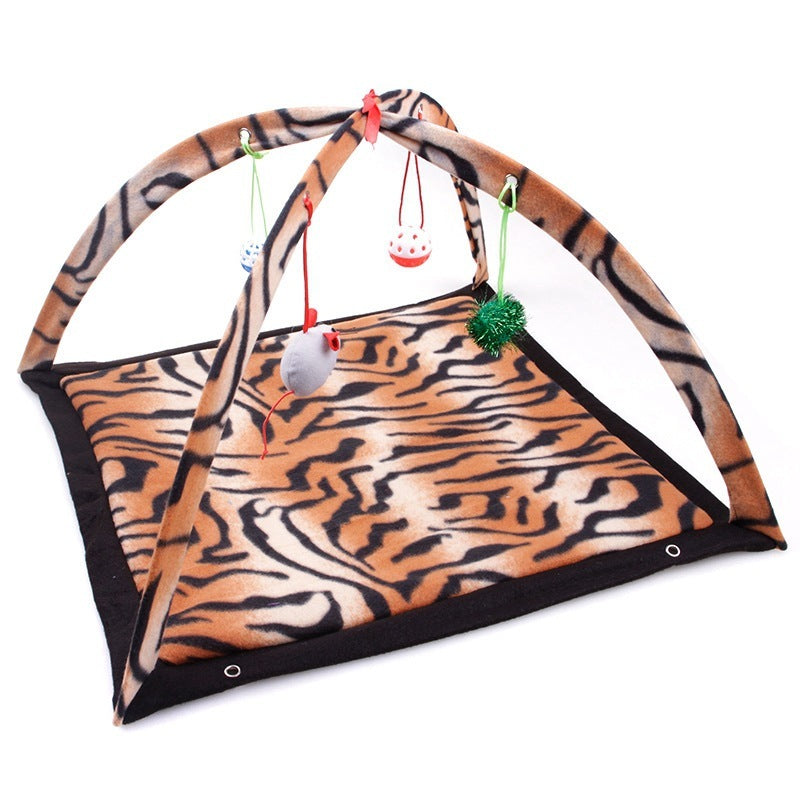 Cartoon Cat Play Tent Multifunctional Cat Hammocks Kitten Sleep Bed Foldable Cat Mat with Balls Cat Play House Toy