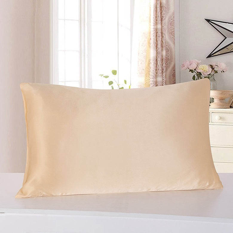 Pillowcase Satin Solid Color Simulation Silk Single Pillowcase Ice Silk Pillowcase