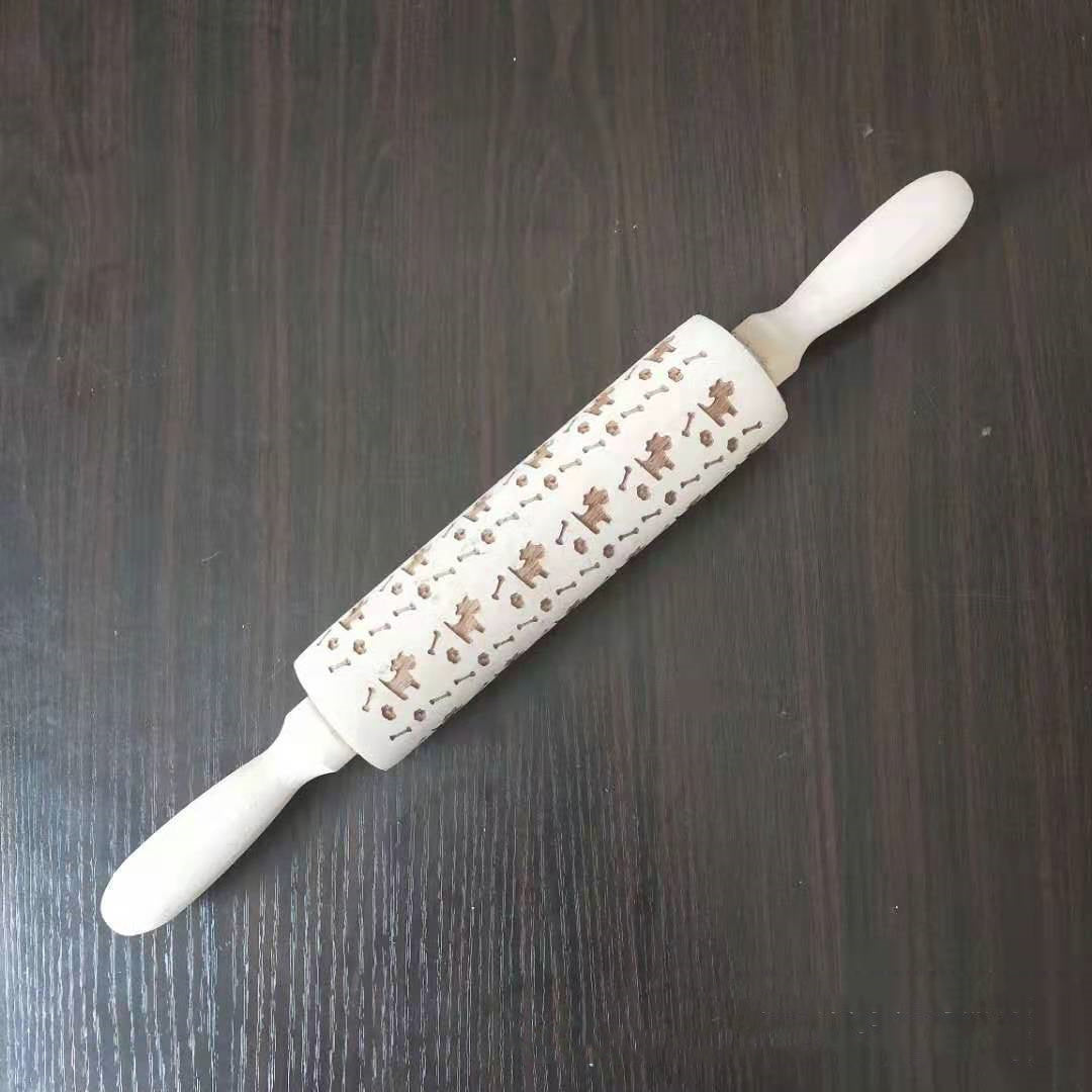 roller printed cookie dough stick