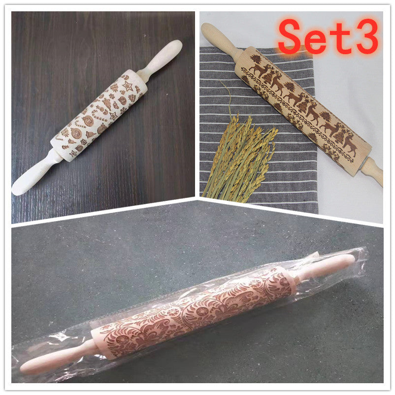 roller printed cookie dough stick