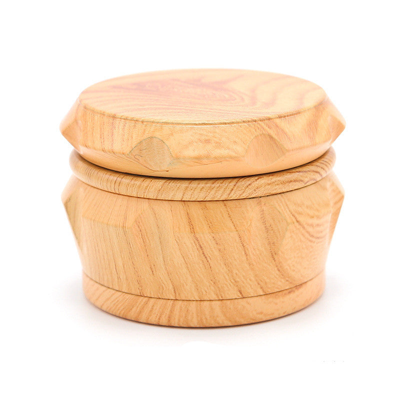 New Wood Grain Drum Smoke Grinder 63mm52mm40mm Zinc Alloy