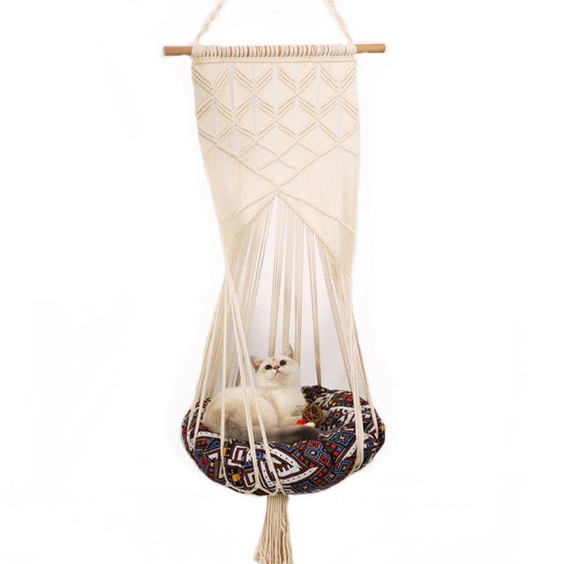 Pet Swing Cage Handmade Macrame Four Seasons Available