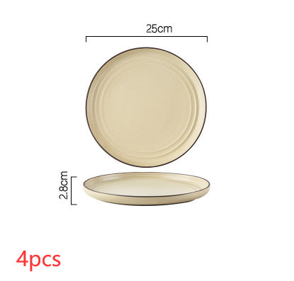 Wind Simple Bowl And Plate Combination Tableware And Tableware