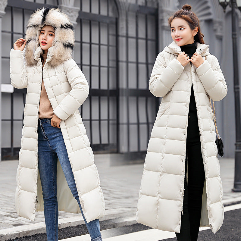 Slim-fit Over-the-knee Padded Cotton Coat Winter Coat