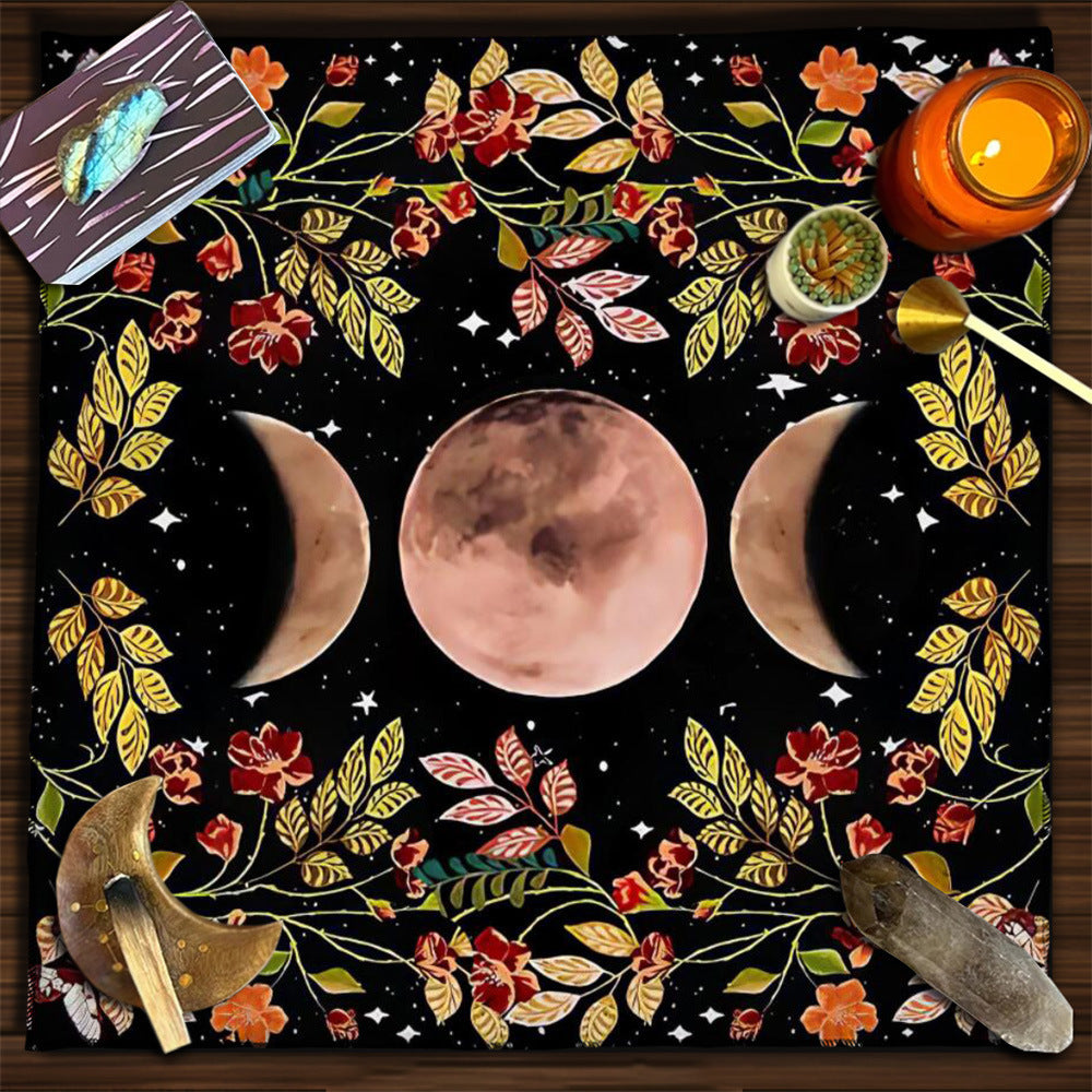 Tarot Tablecloth Cloth Cushion Tarot Moon Sun Lucky Tree Flannel Tablecloth