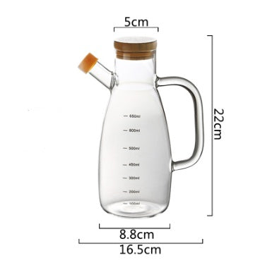 Glass transparent soy sauce vinegar bottle