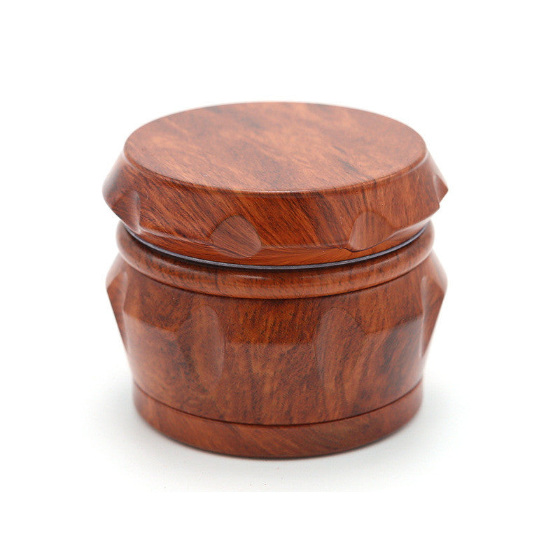 New Wood Grain Drum Smoke Grinder 63mm52mm40mm Zinc Alloy