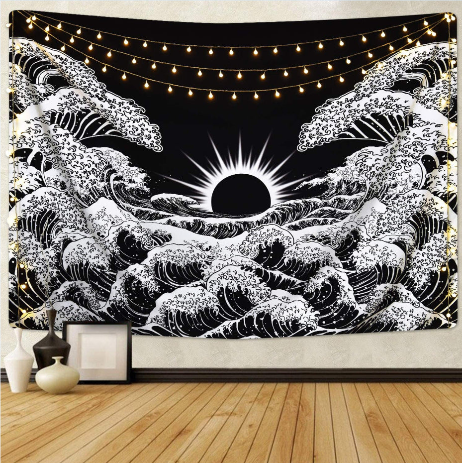 Tapestry Black And White Series Printed Home Hanging Cloth