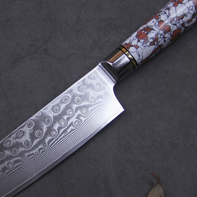 Damascus steel kitchen knife