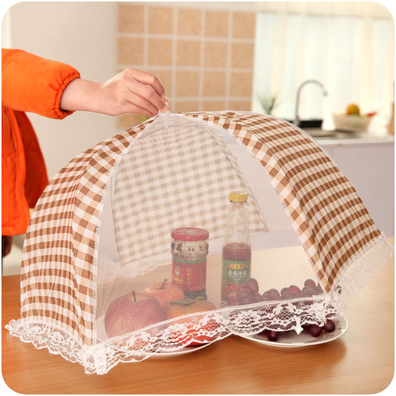 Dust-proof folding food dish cover anti-fly table cover table cover