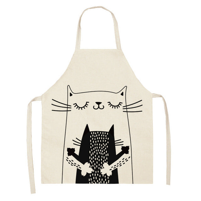 Cute Cartoon Cat In Apron