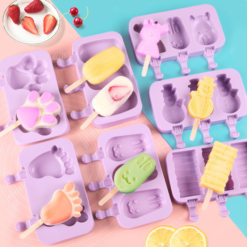 Silicone mould for ice cream household