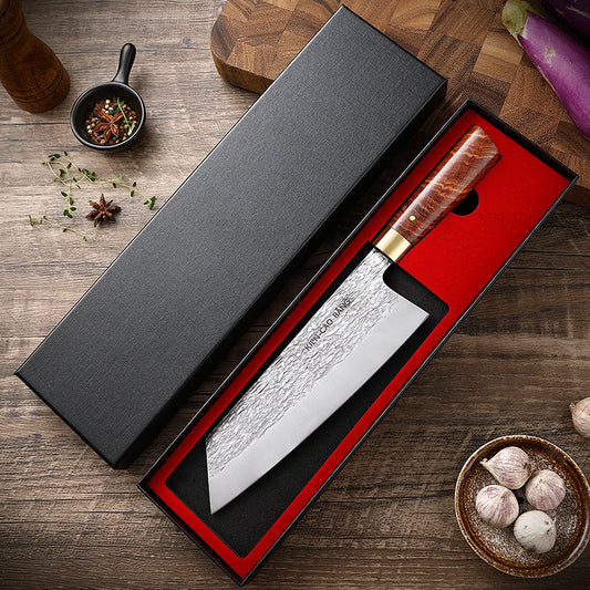 High Chromium Carbon Stainless Steel Kitchen Knife Solid Wood Handle