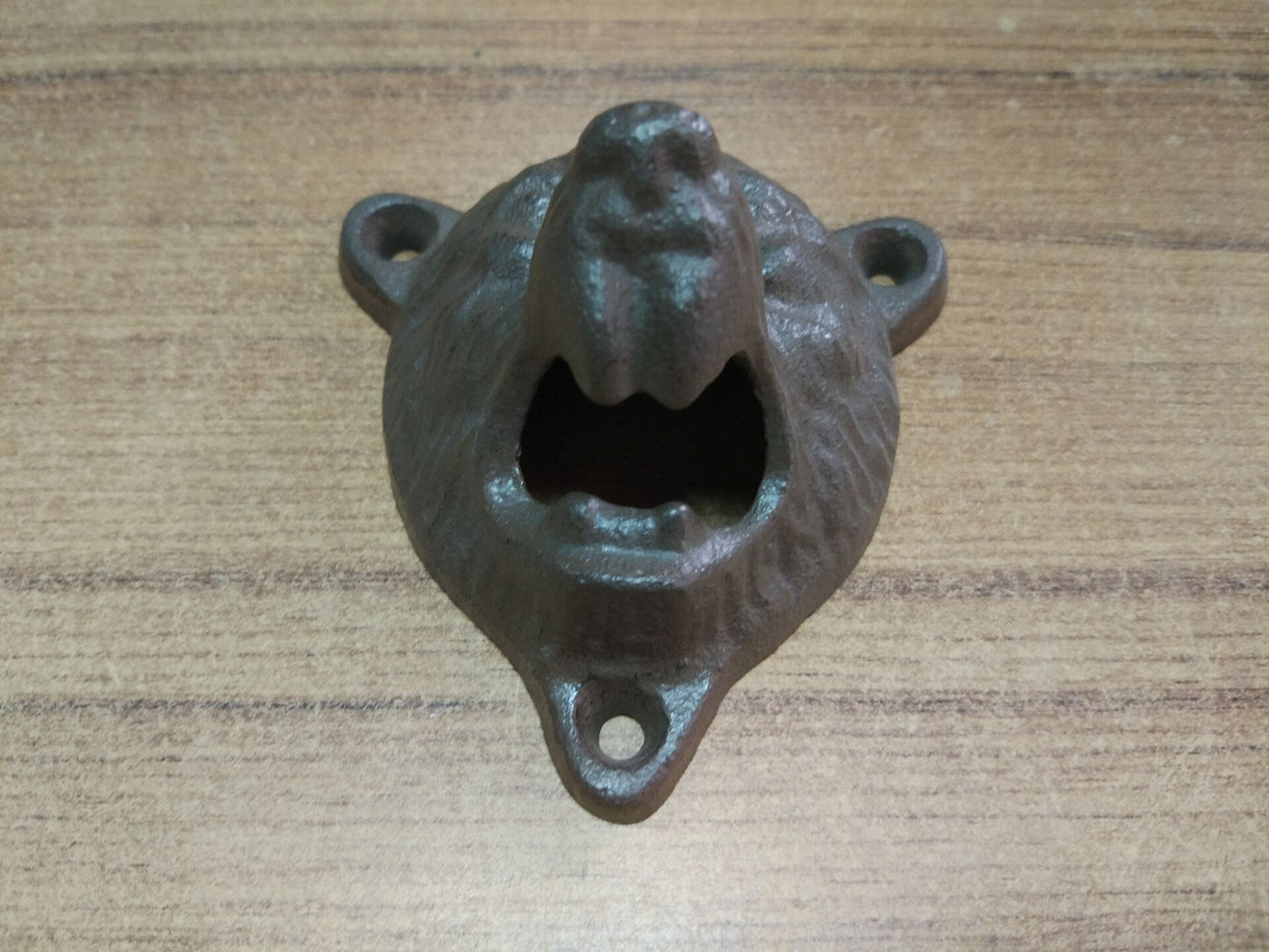 Bear head cast iron wall opener metal craft beer opener