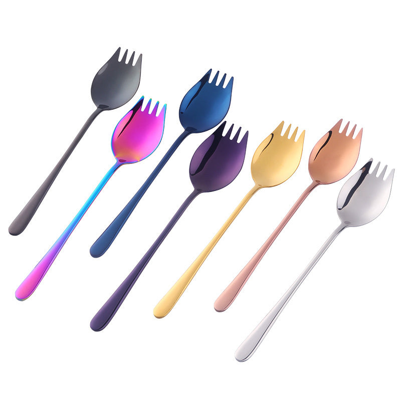 304 stainless steel thickened two-in-one spoon fork