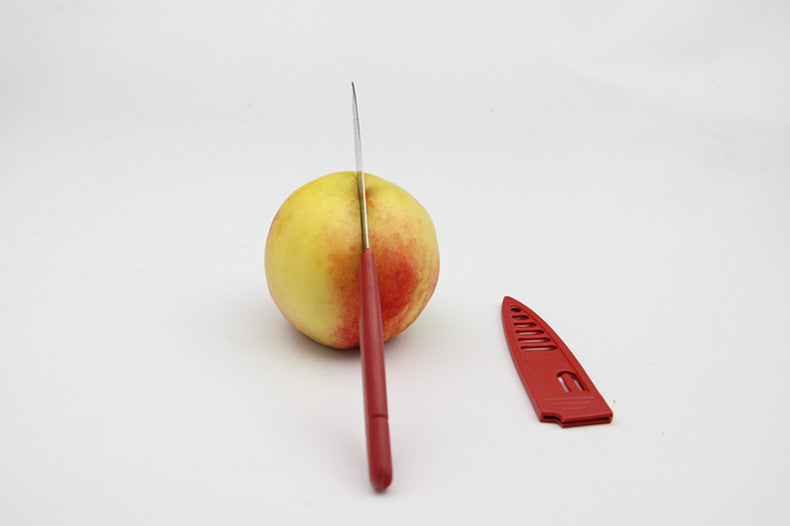 Fruit knife candy color stainless steel melon peel knife kitchen outdoor portable knife barbecue tool accessories