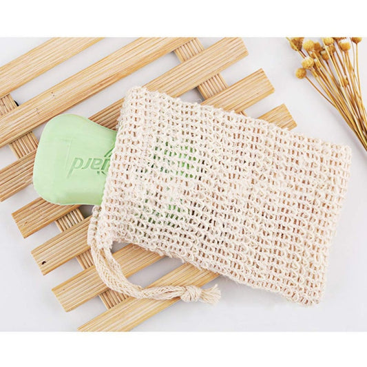 Cotton and linen foaming net soap bag