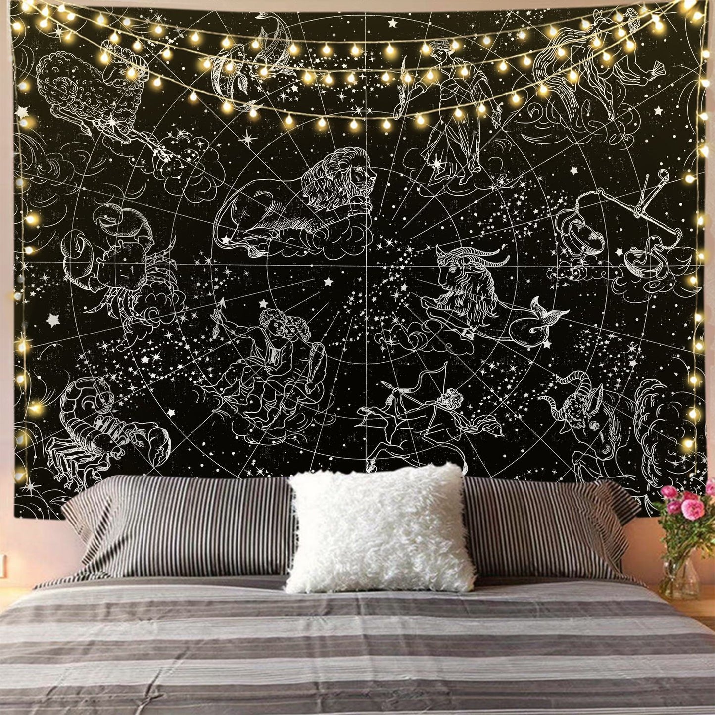 Tapestry Black And White Series Printed Home Hanging Cloth