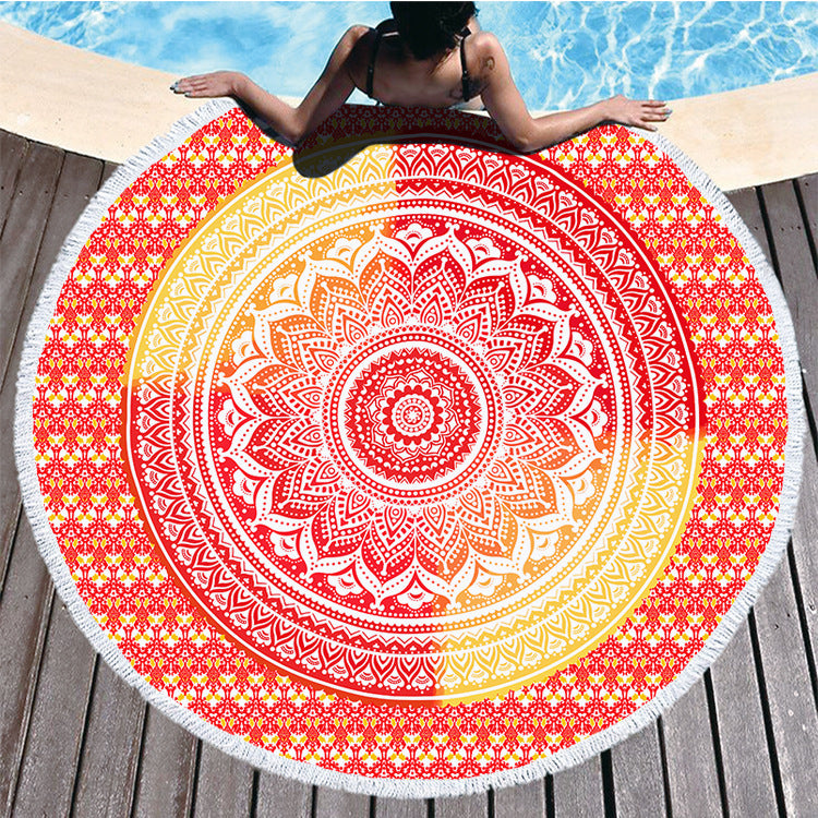 Printed beach towel microfiber