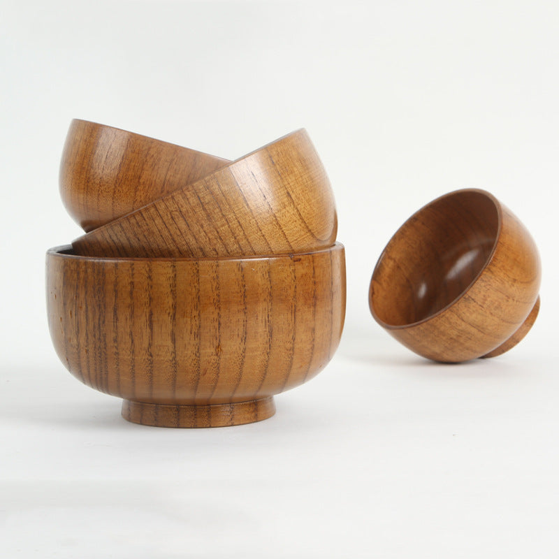 Japanese style natural jujube wooden bowl