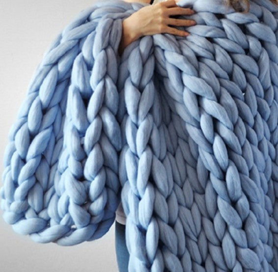 Acrylic woven super thick wool blanket