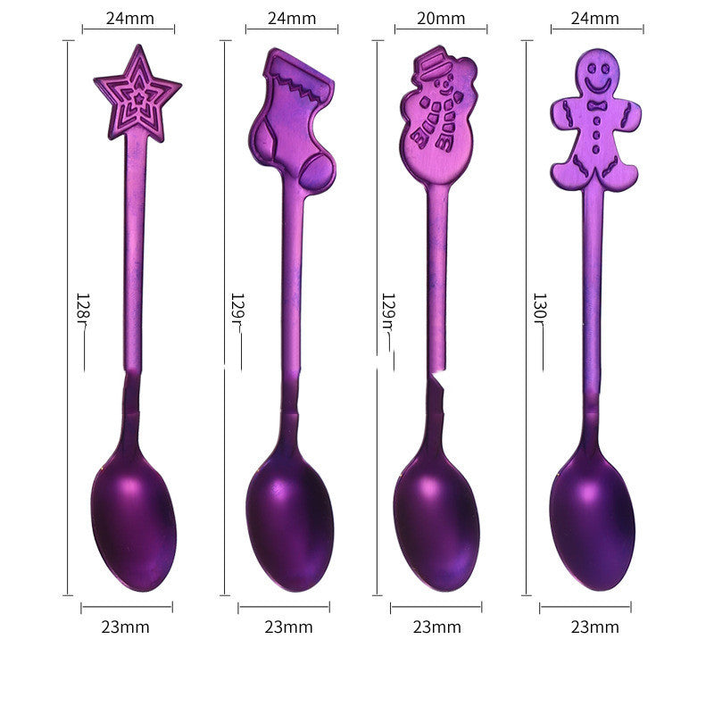 Cartoon spoon Christmas spoon gift cutlery set