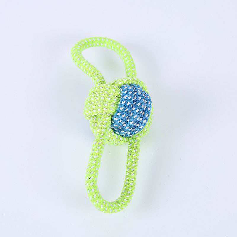 Bite-resistant Cotton Rope Molar Teeth Cleaning Rope Knotting Cat And Dog Toy Set