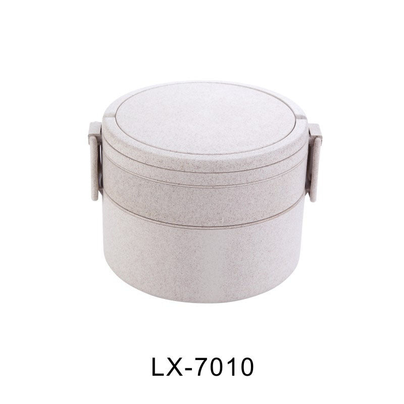 Wheat Straw Portable Double-Layer Lunch Box