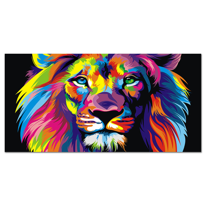 Art Print Poster Colorful Lion Canvas Painting Wall Art Home Living Room Decor