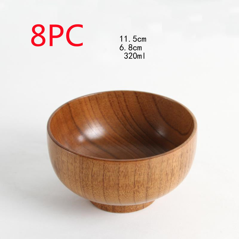 Japanese style natural jujube wooden bowl